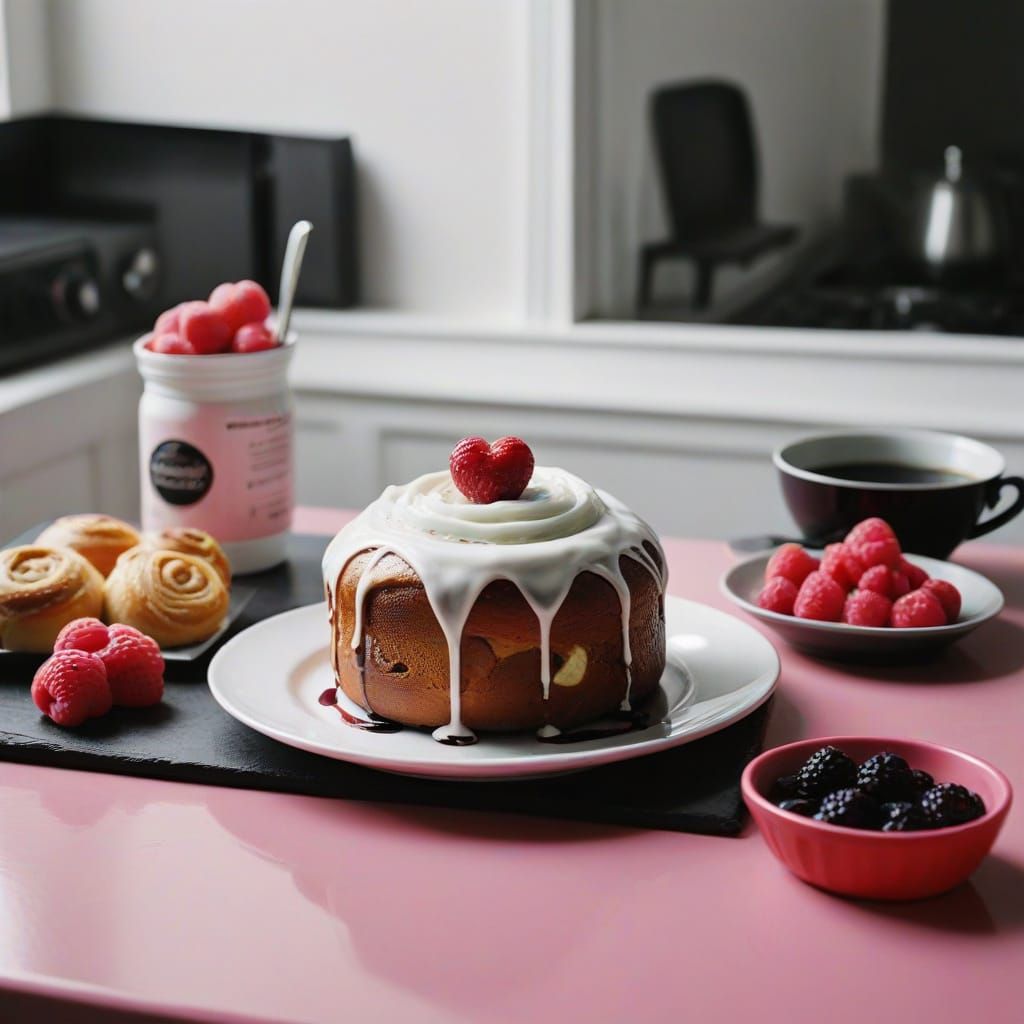 Glamorous Hot Pink Still Life in Film Noir Style