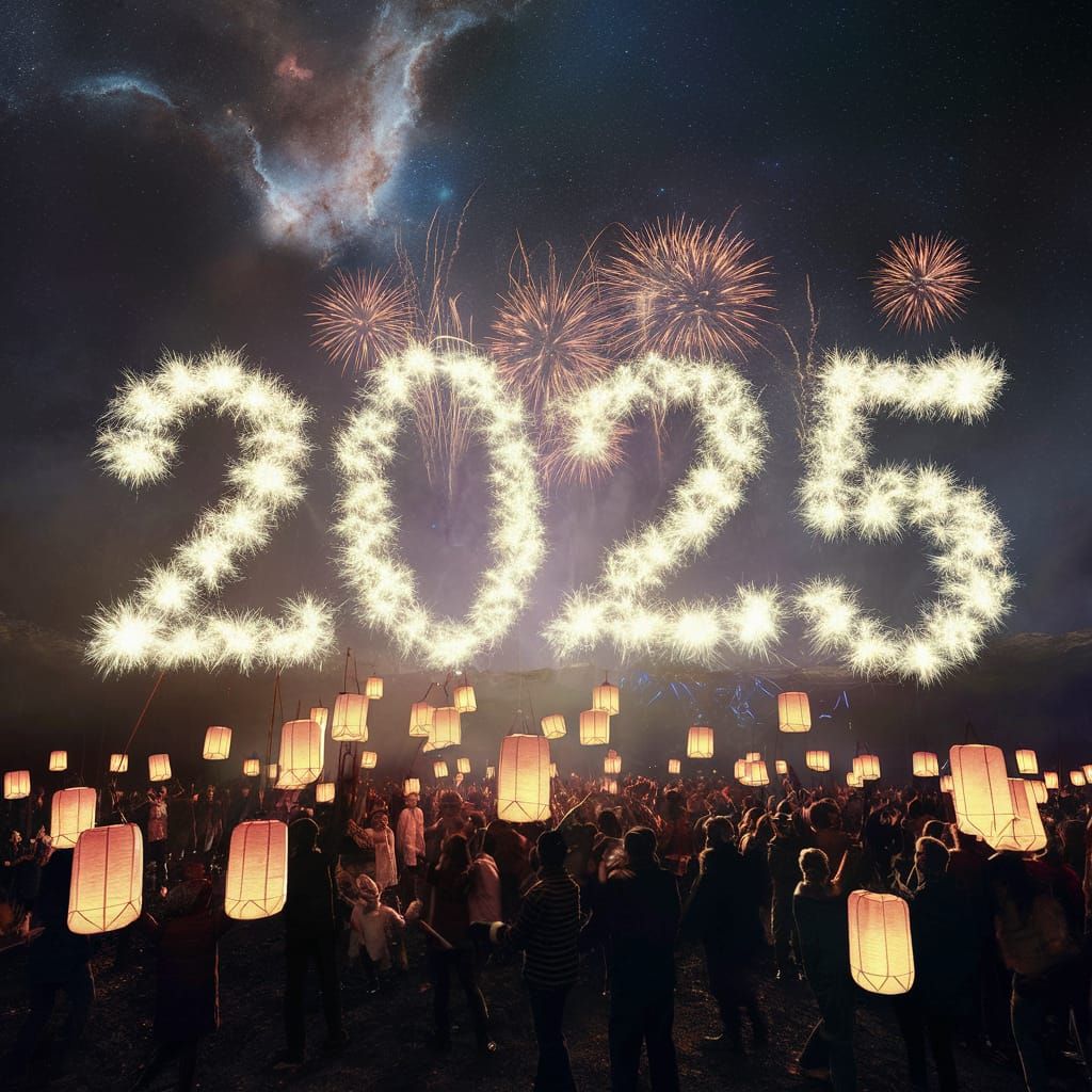 Stellar Celebration: 2025 in Cosmic Glory