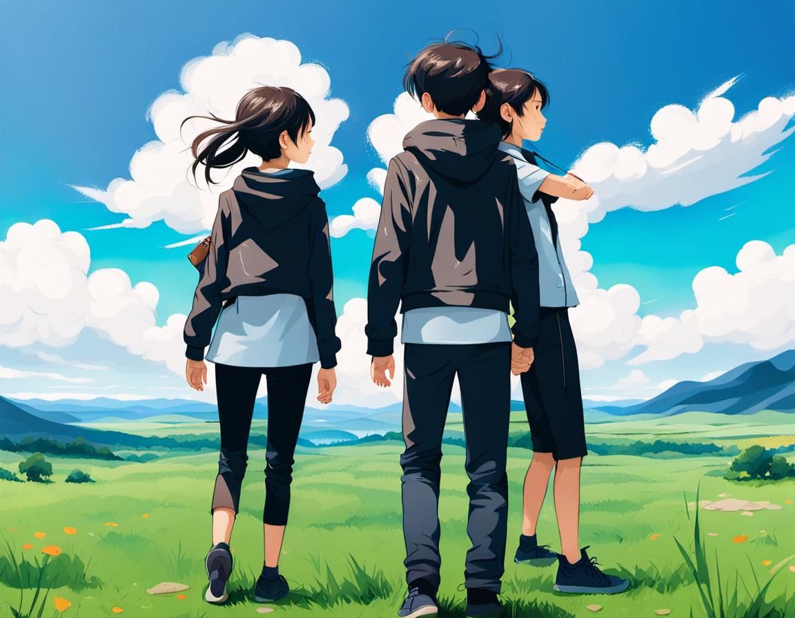 Twin Siblings: Boy and Girl Back-to-Back