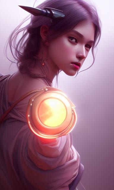 Beautiful Bodybuilder Posing: Fantasy Digital Painting