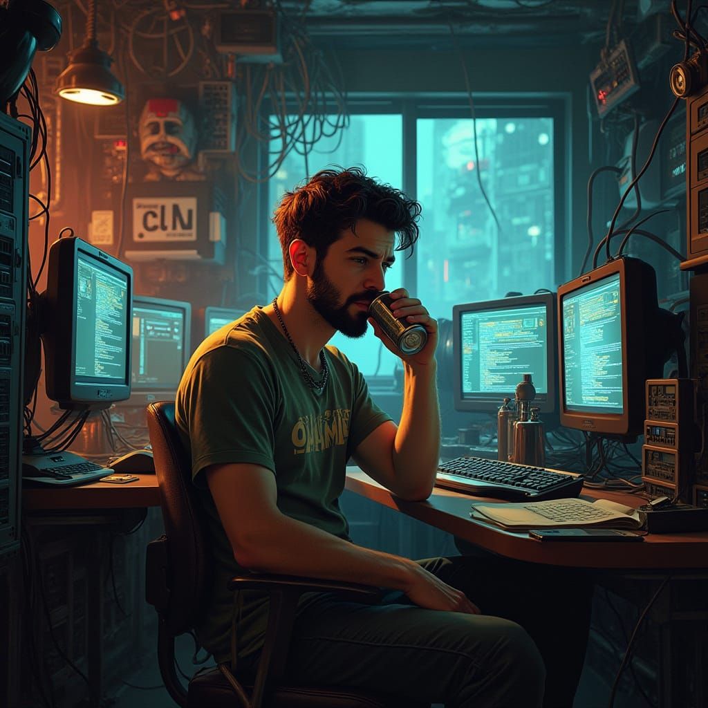 Software Engineer in Dystopian Future, Industrial Style