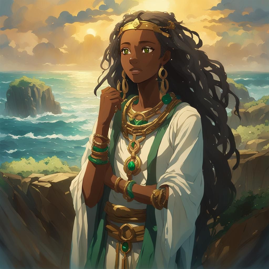 Ethiopian Princess Chained to Rock: Anime Style