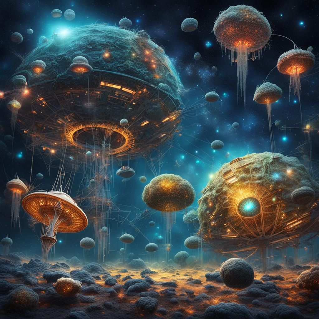 Bacteriophage Spaceships in a Cosmic Dreamscape Odyssey
