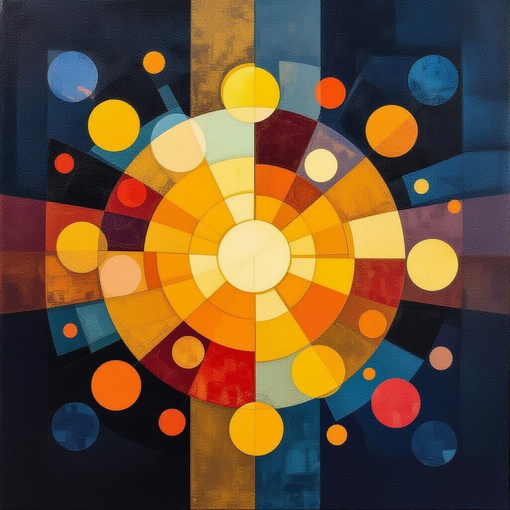 Abstract Points of Light in Bold Color Fields