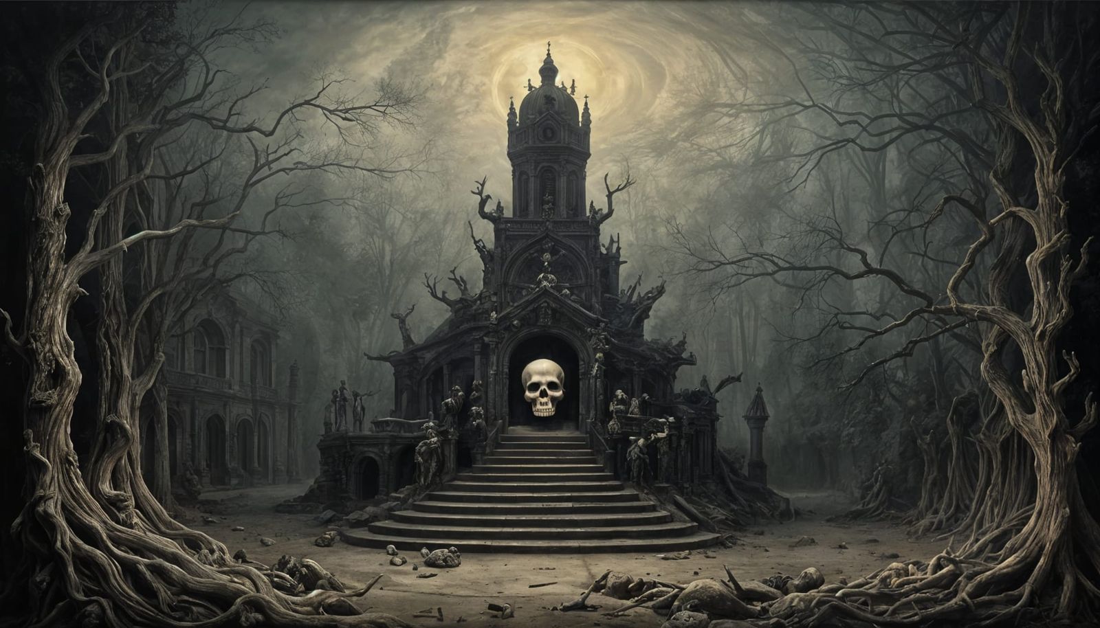 Ethereal Vanitas in Baroque Splendor