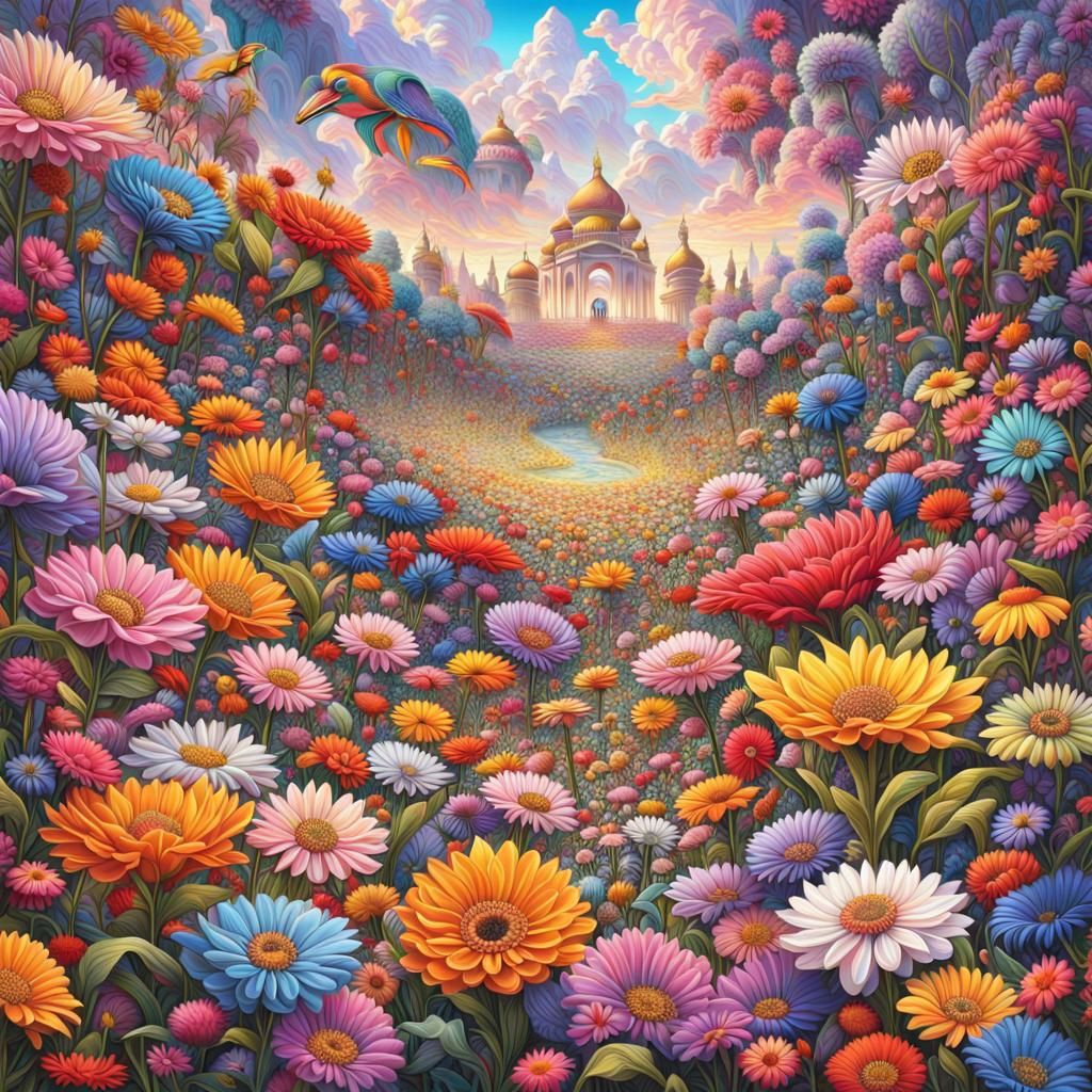 Fantasy flower field