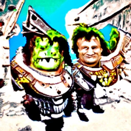 Gork and Mork: An AI Generated Image