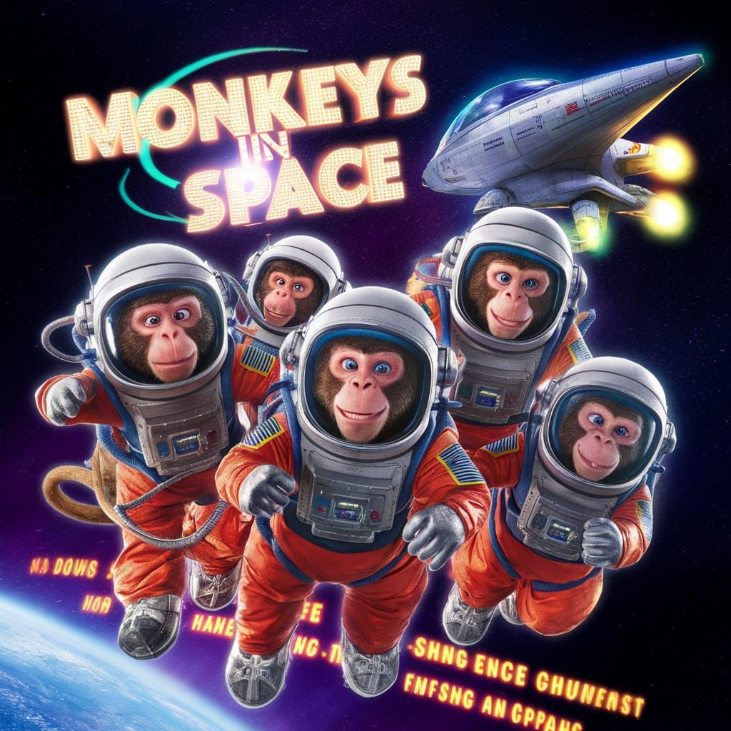 Monkeys in Space: Animated Movie Poster
