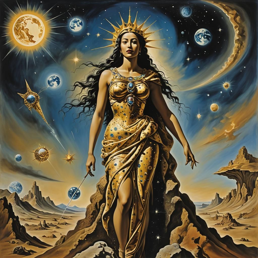 Inanna, Goddess of Love and War, Surreal Art