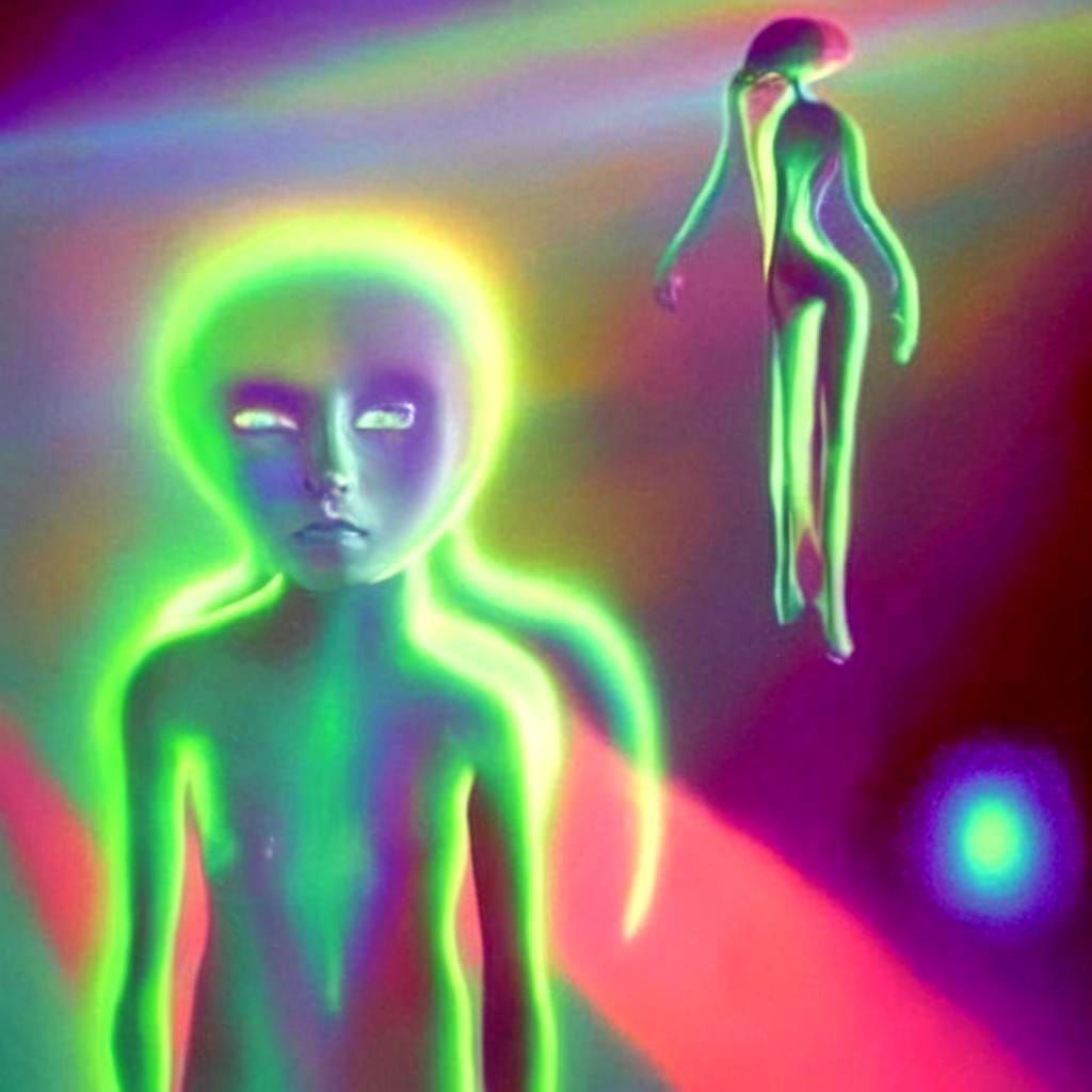 Iridescent Humanoid Figure of High Strangeness