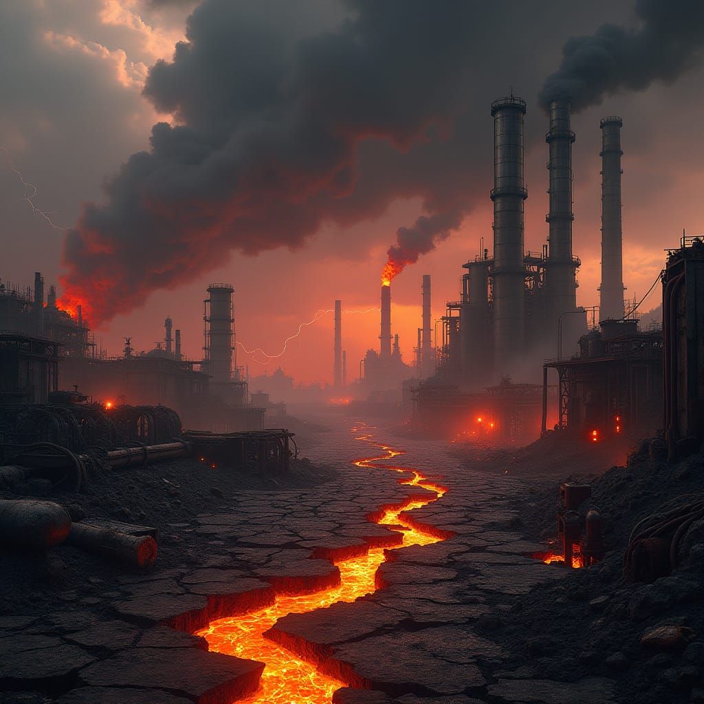 Industrial Apocalypse Inspired by Biblical Mythology