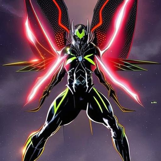 Firefly Superhero in Comic Book Style