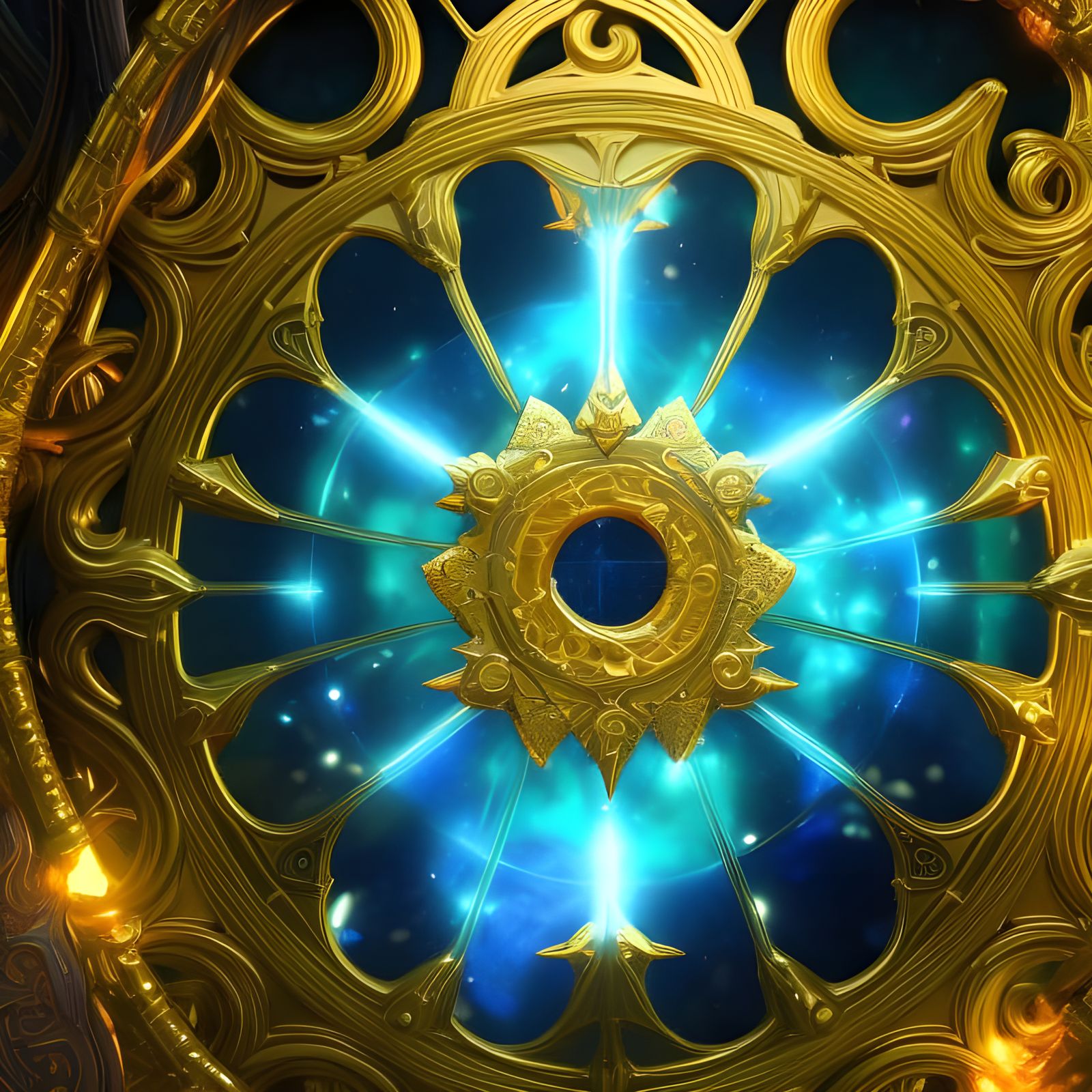 Whimsical Elven Oracle Tesseract Magic in 8k