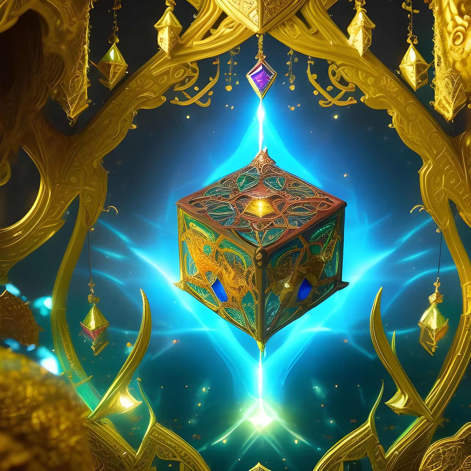 Elven Oracle Tesseract Magic in Fantasy Art