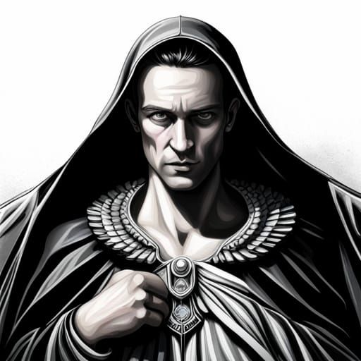 Hyperrealistic Thanatos Portrait: Moody and Intricate