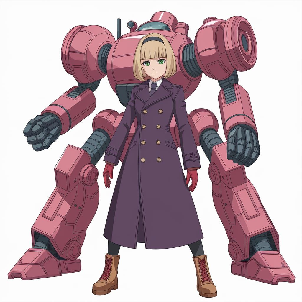 Tachibana Maria Anime Character with Steam Mecha