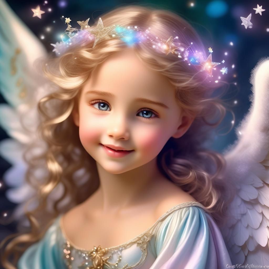 Radiant Angel of Joy in Pastel Dreamscape