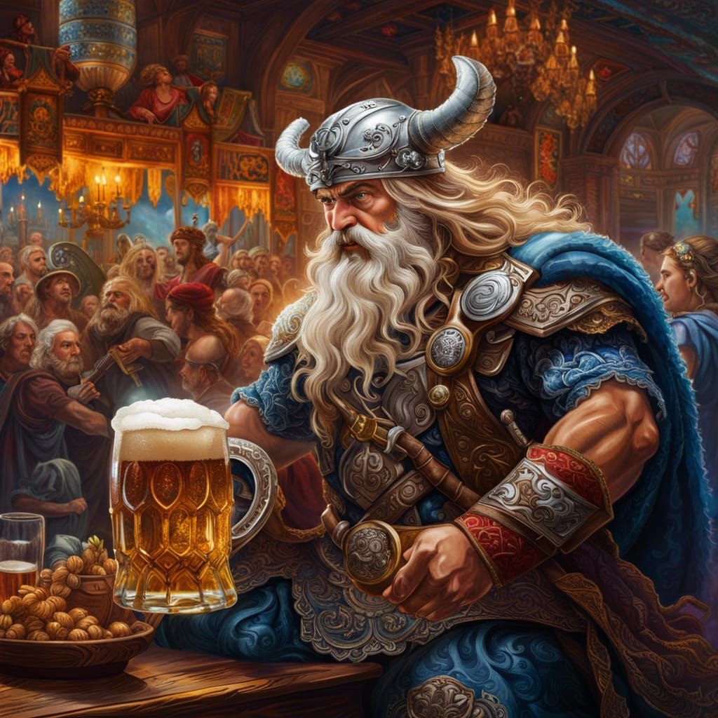 Thor Celebrates Oktoberfest in Hyperrealistic Photo