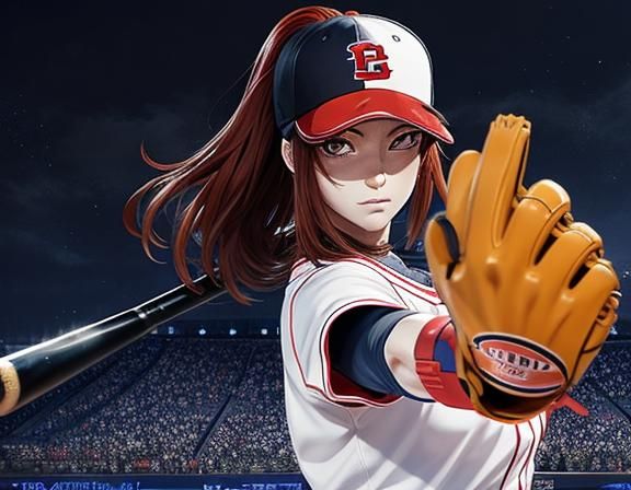 Anime Key Visual of Baseball Girl