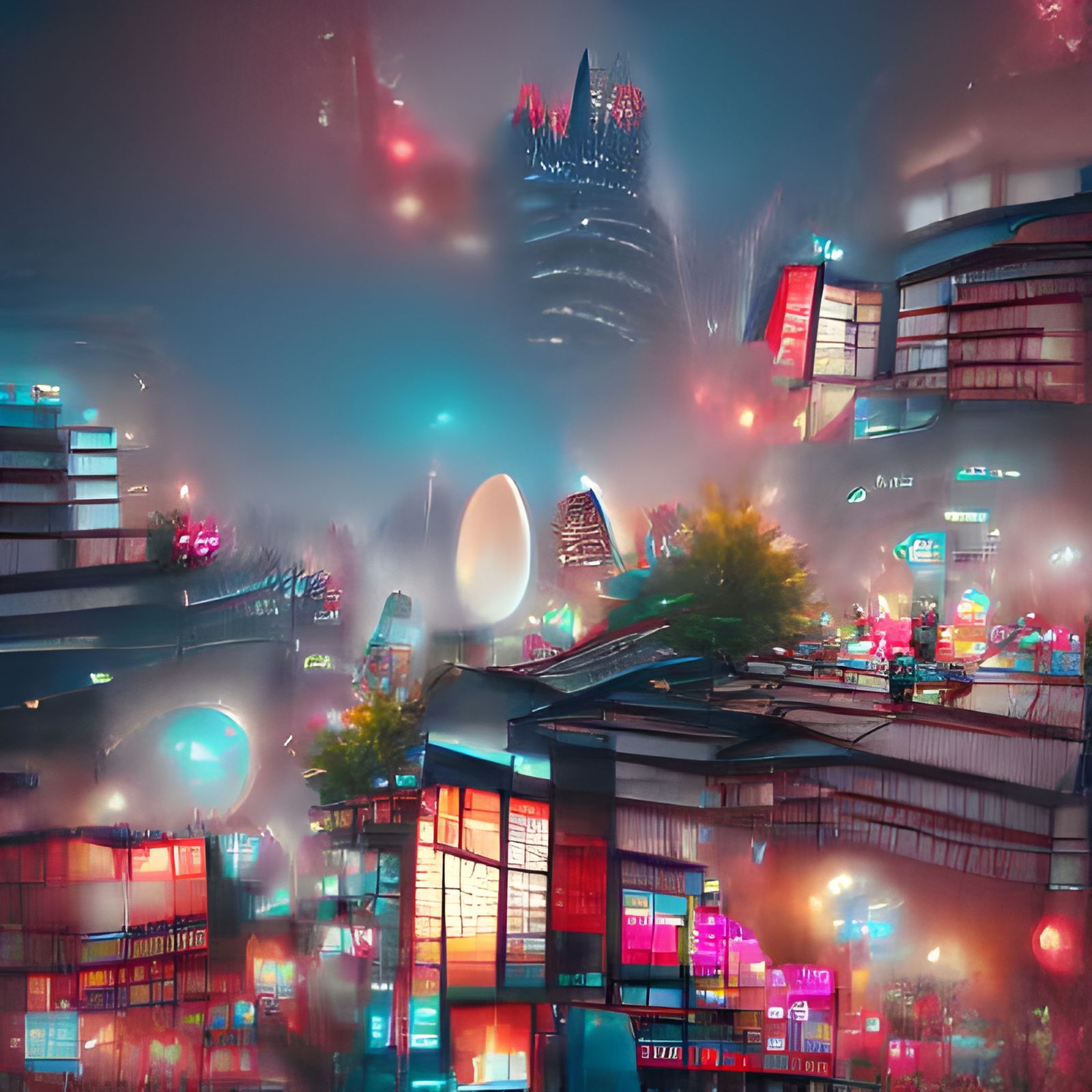 Dreamy Magic Tokyo City at Night