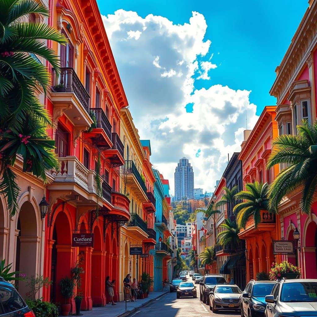 San Juan, Puerto Rico in Vibrant Tropical Paradise