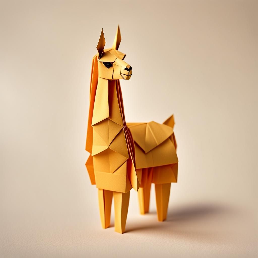 LLAMA IN PAPERCRAFT