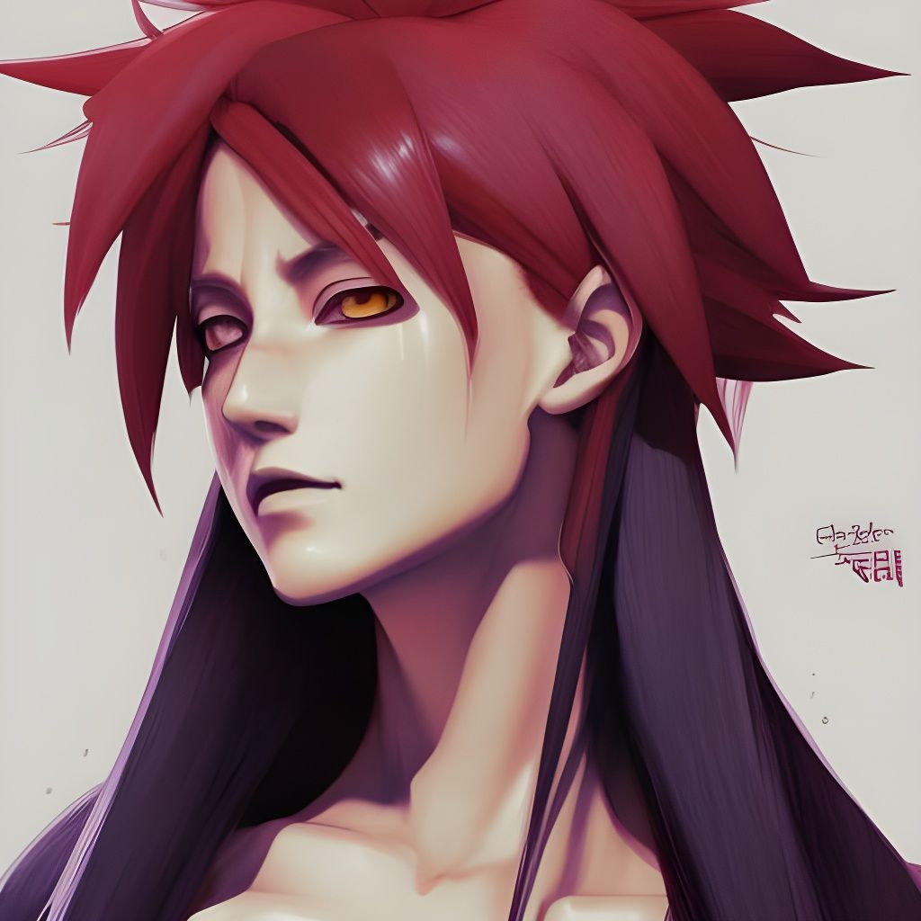 Hyperdetailed Naruto Fox Portrait in Triadic Colors