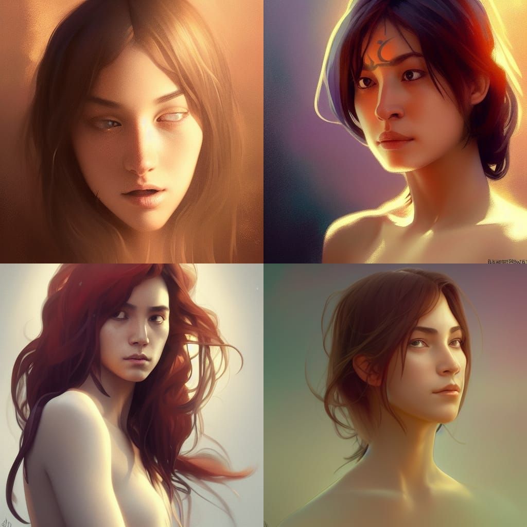 Detailed Portrait in the Style of Artgerm and Mucha