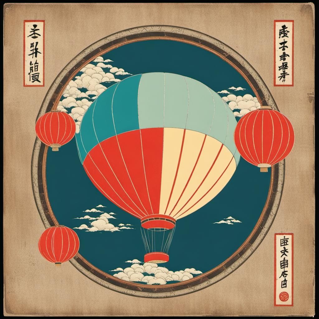 Vintage Japanese Scene in Ukiyo-e Style