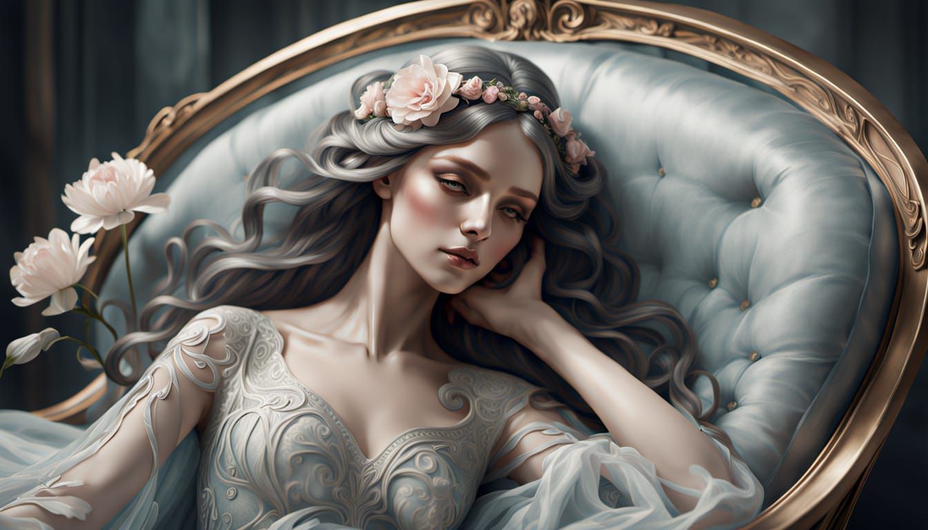 Ethereal Art Nouveau Bride Basks in Soft Focus Luxury