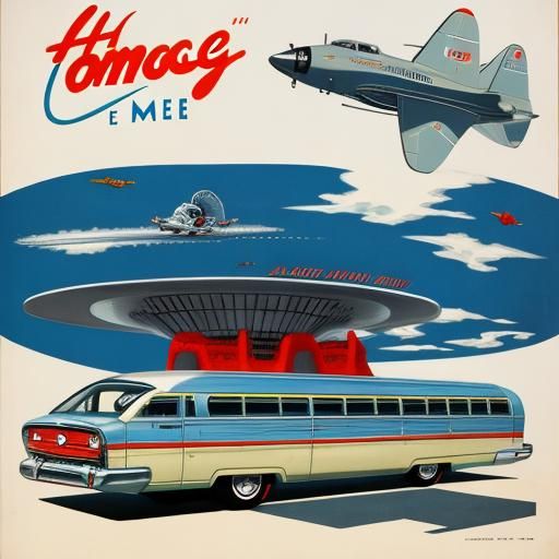 space age family transportation advertisement, Acme corporat...