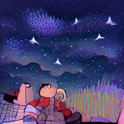 Person Stargazing Under a Night Sky