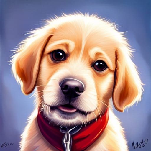 AI Generated Image of a Barking Puppy