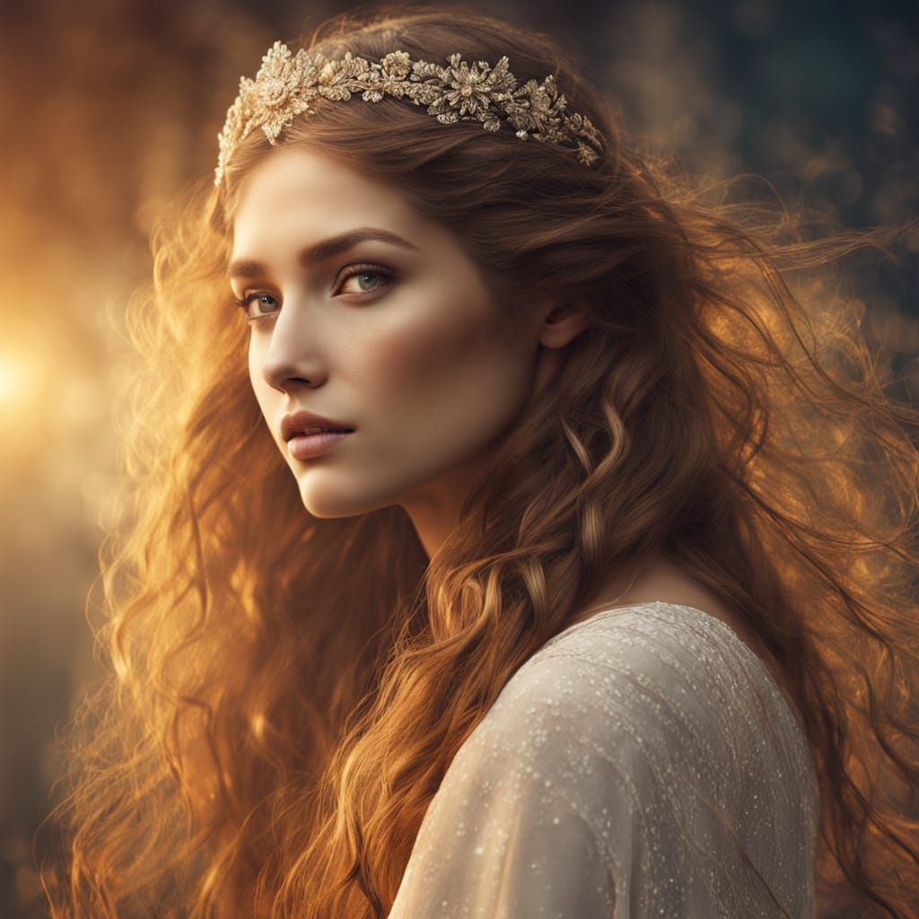 Ethereal Beauty: Stunning Close-Up Portrait