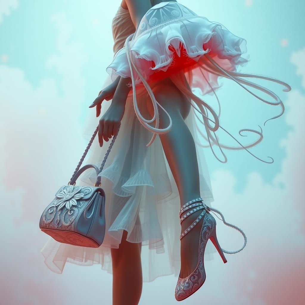 Jellyfish Fashion in a Dreamlike Setting