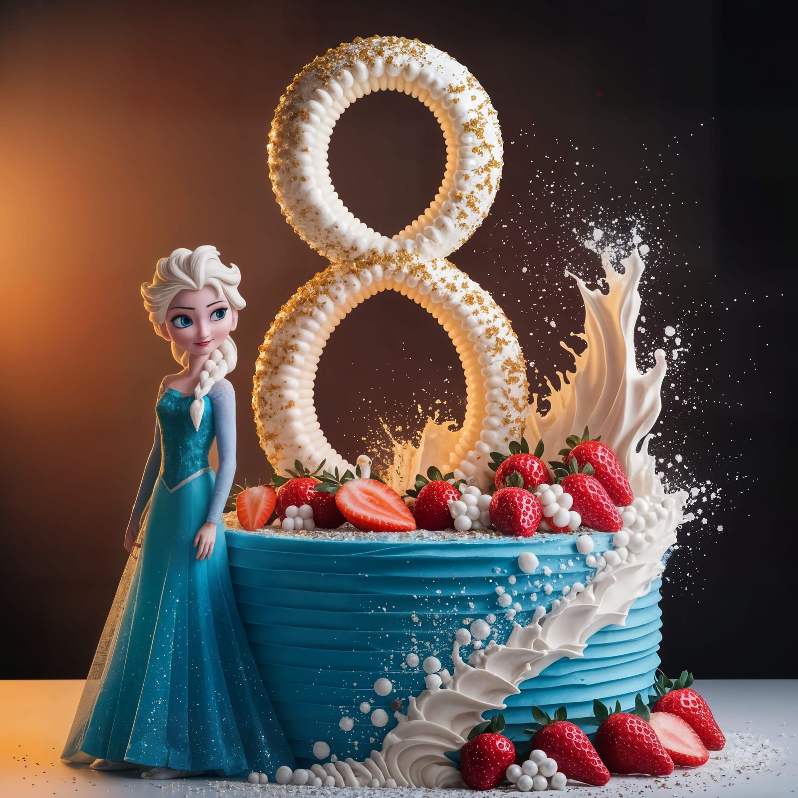 Magical Princess Wedding Cake for an 8th Birthday Celebratio...