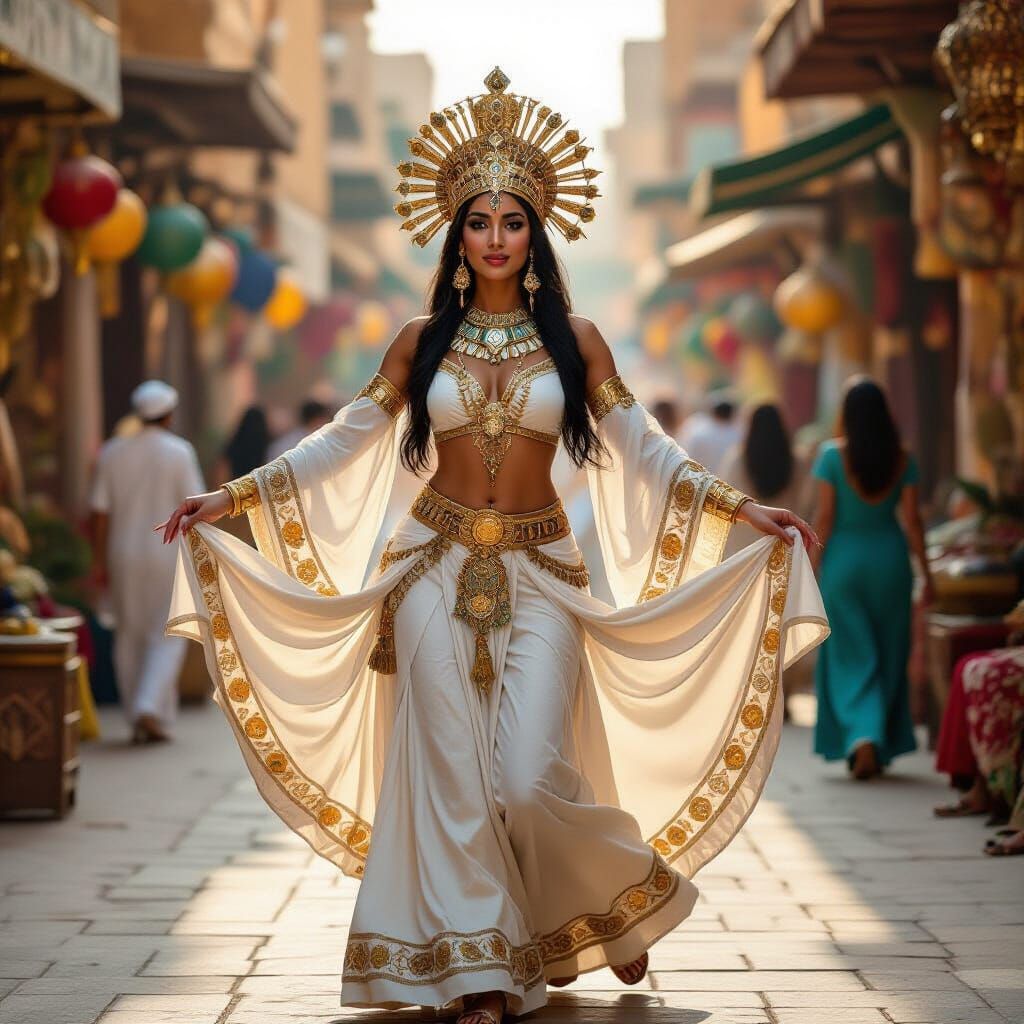 Egyptian Dancer in Ornate Orientalist Style