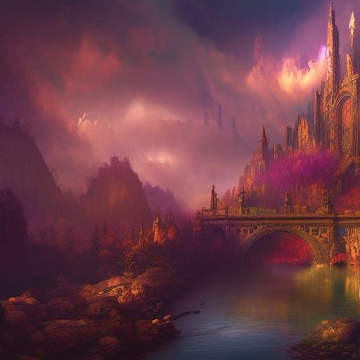 Sinister Victorian Mansion in Surreal Digital Painting