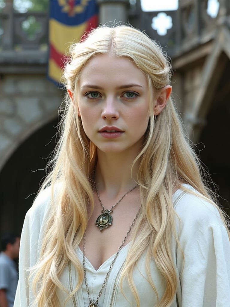 Elegant Elf Queen Galadriel in Lothlórien