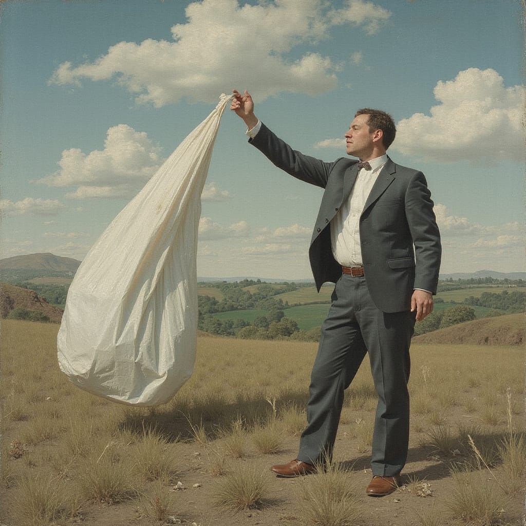 Surreal Wind Scene in Artistic Style