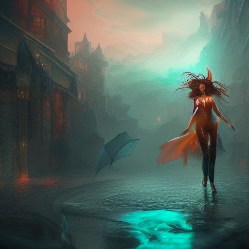 Magical Shapeshifting Woman: Fantasy Concept Art