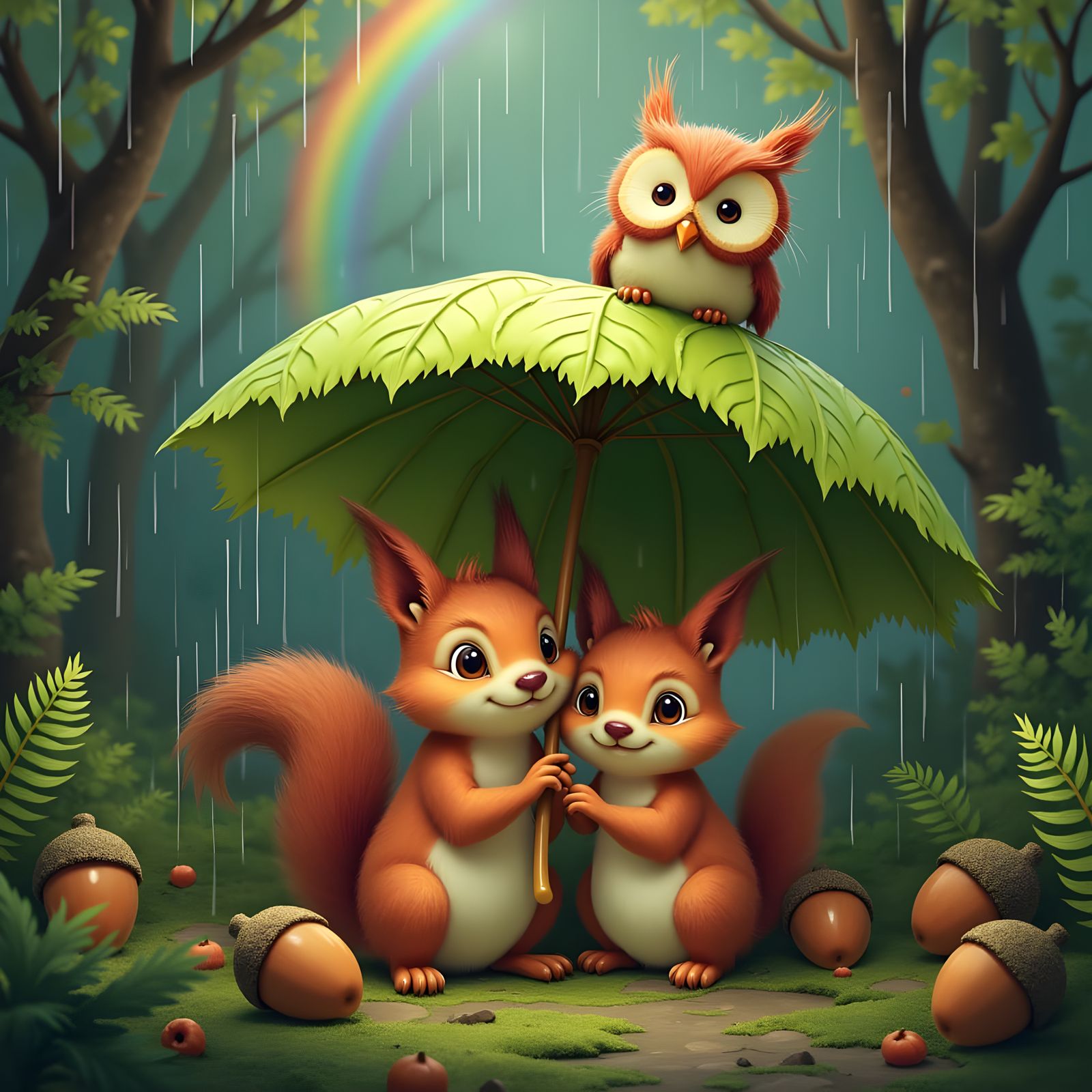 Sharing shelter against the rain 5