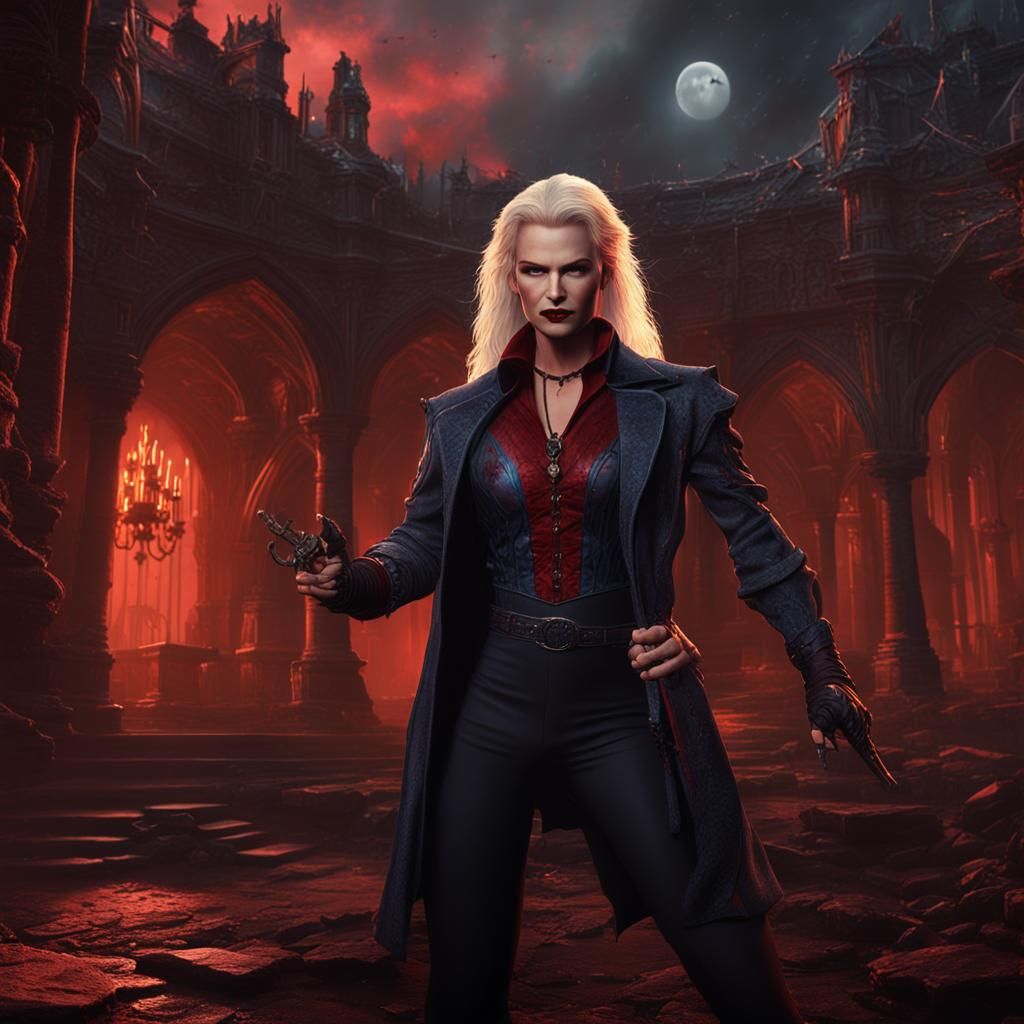 Female Vampire Matte Painting in Unreal Engine 5