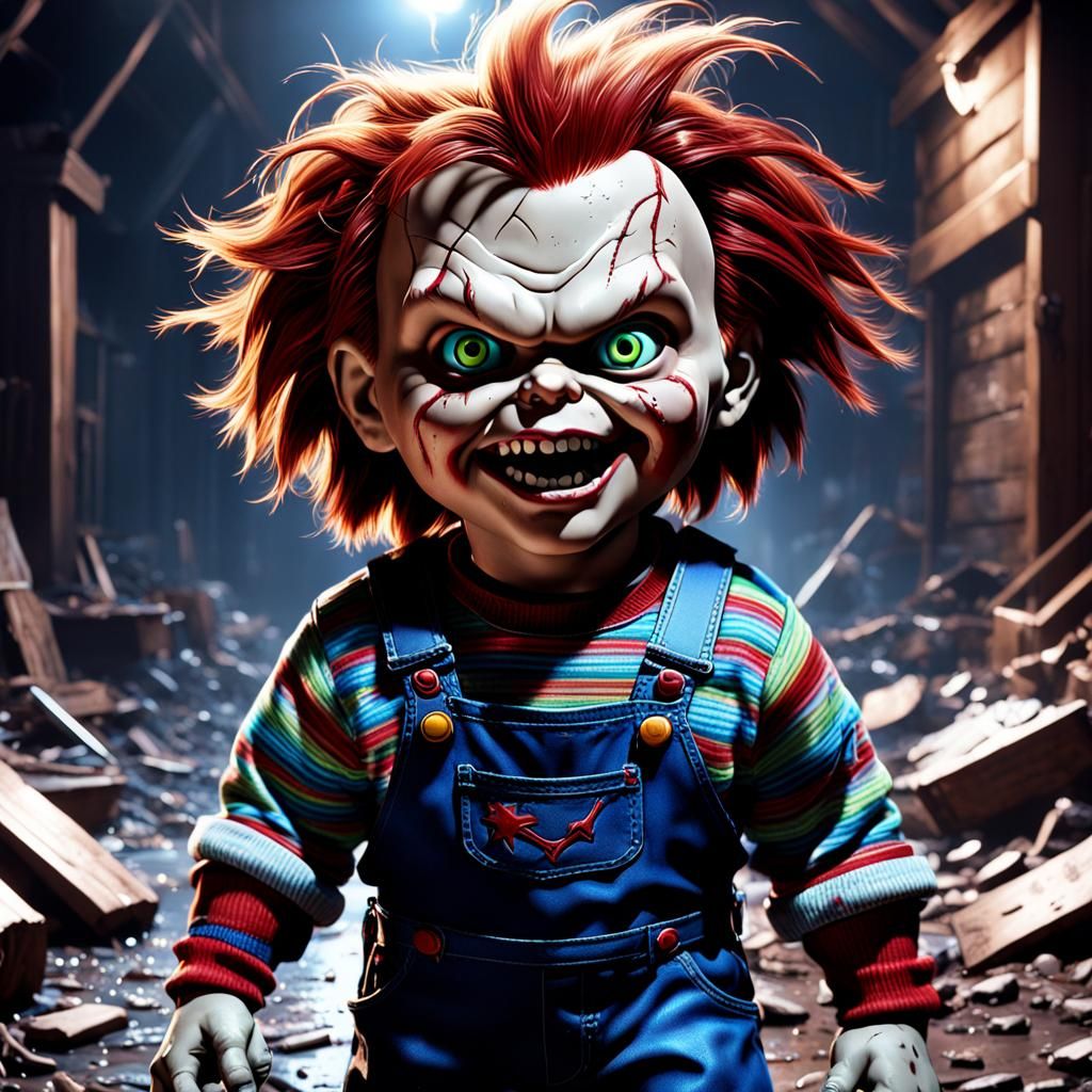 Detailed Matte Painting of Chucky