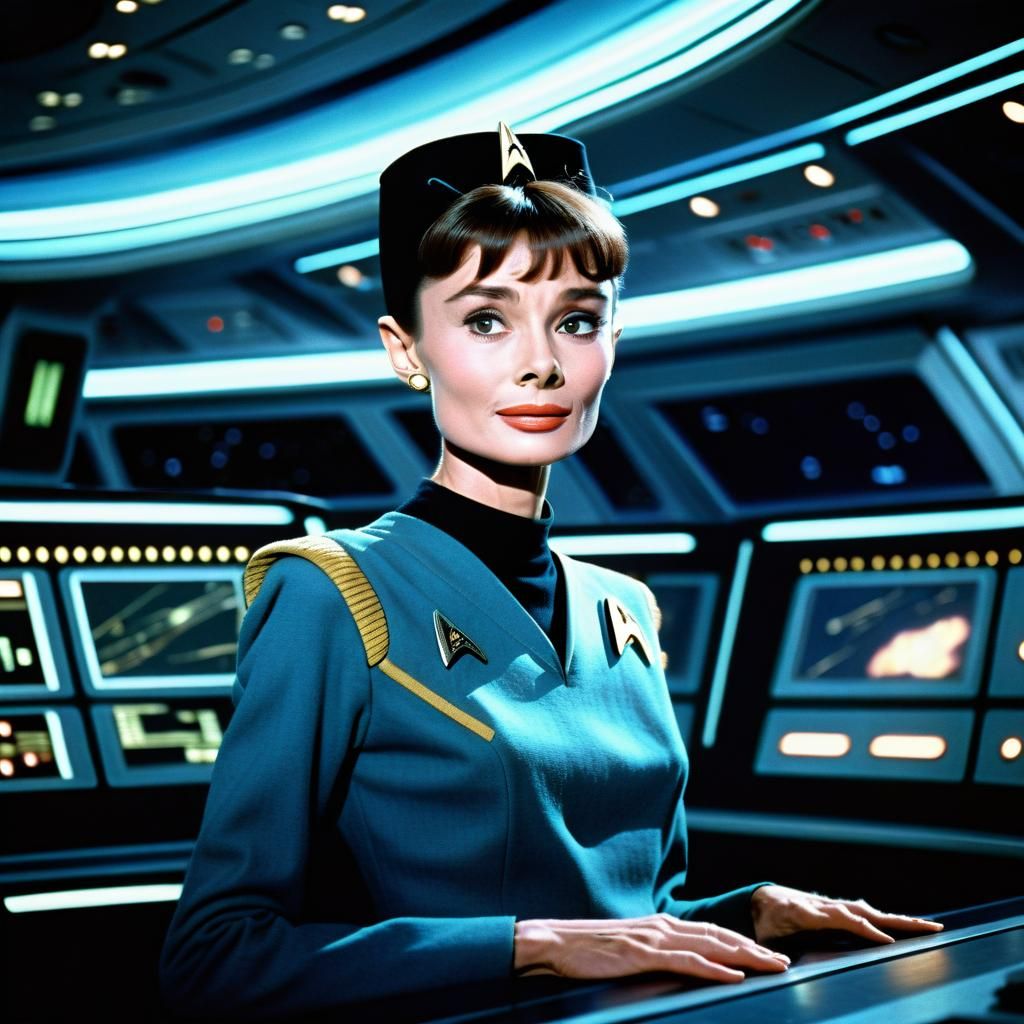 Audrey Hepburn as Vulcan in Star Trek Portrait