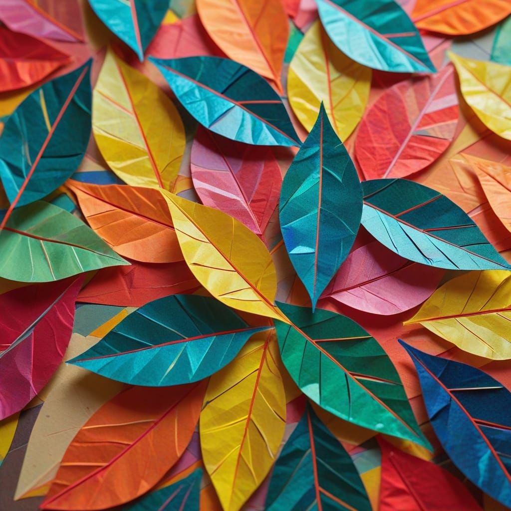 Abstract Cubism Multicolored Tissue Paper Suncatchers