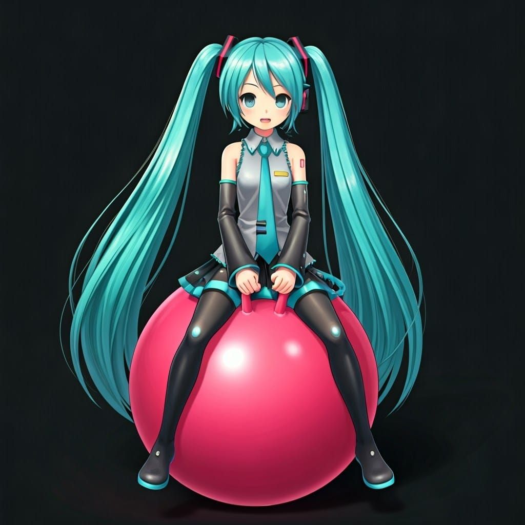 Hatsune Miku Plays Vintage Gramophone DJ on Hopper Ball