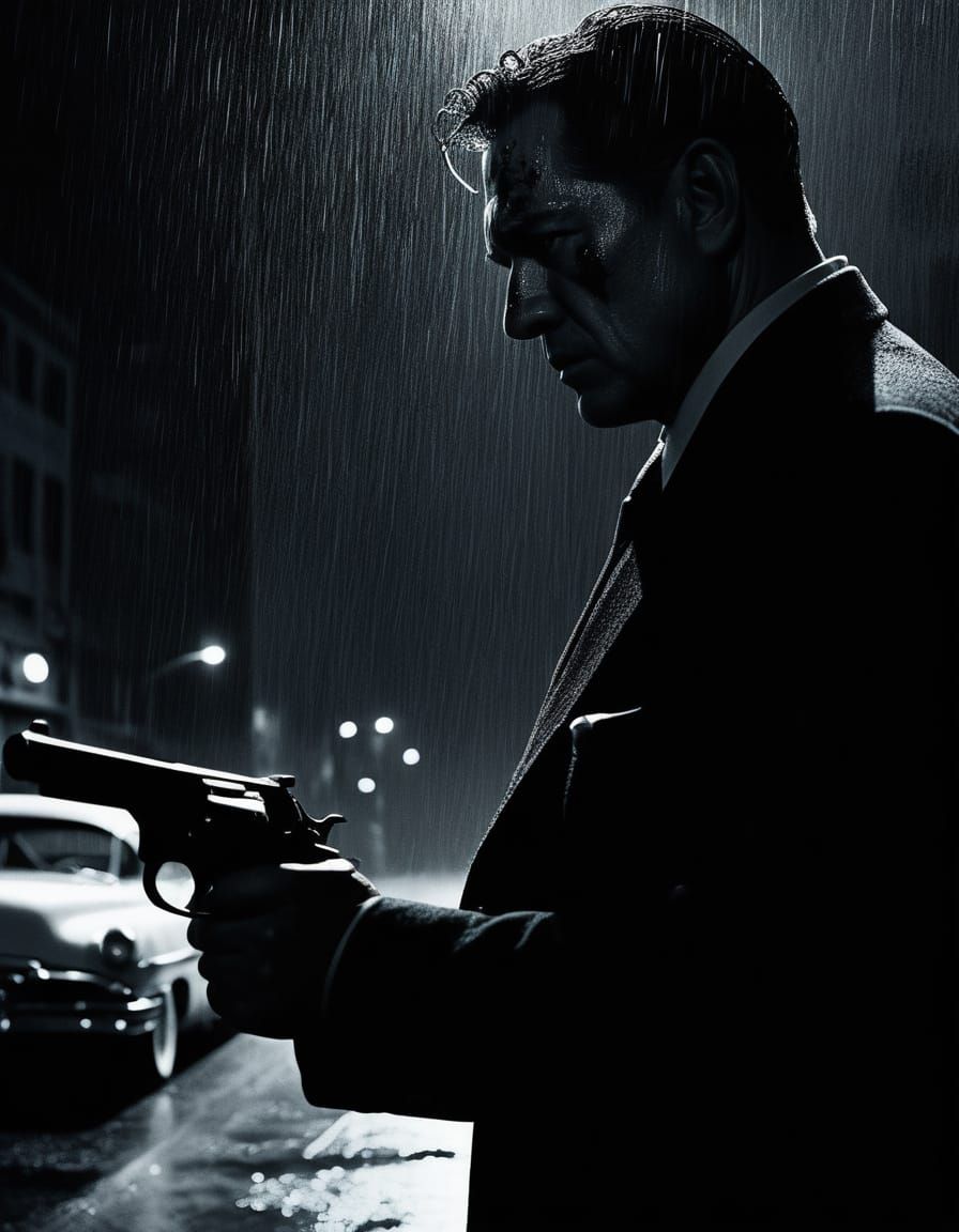 Dark Fantasy Noir Classic in Black and White