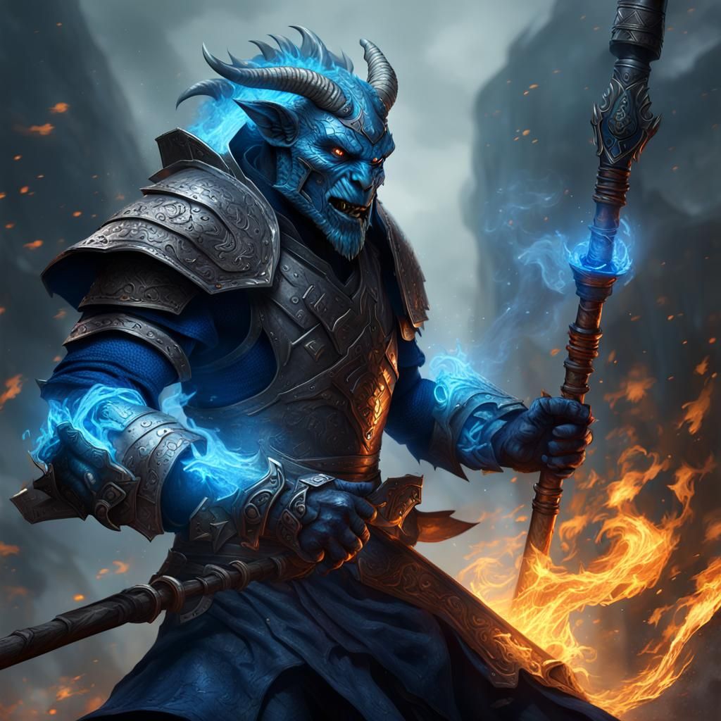 Dragonborn Monk in Action: Dark Fantasy Art