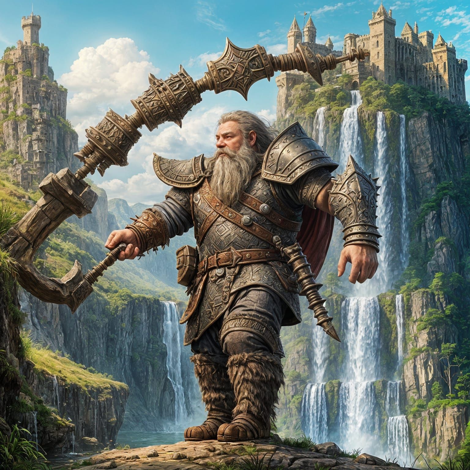 Dwarven Warrior Training at Cliffside Castle